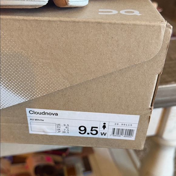 On Running Sneakers in Cream and Dark Blue cloudNova - Picture 9 of 9